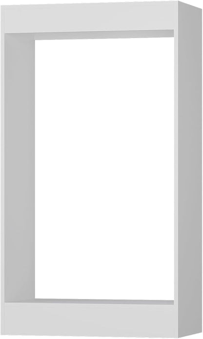 Double Hanging Closet Unit, Modular Wood Closet System Organizer with Storage, White, 25.5"W