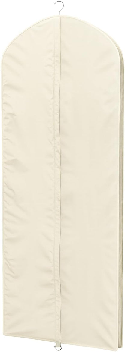 Univivi Premium Breathable Oxford Dress Cover Garment Bag, 60 inch Garment Bag for Hanging Clothes, Closet Clothes Storage, Dress, Jacket, Suit & Coat Bag - Beige