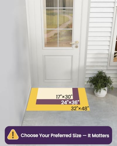 DEXI Front Door Mat Outside Entrance, 17x30 Fall Autumn Colorful Leaves - Image 2
