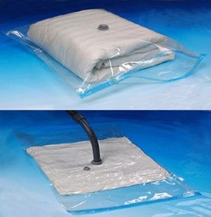 12 Combo Pack : 10 Large/Medium Space Saver Vacuum Seal Storage Bags + 2 Carry On TSA Toiletry Pouch bags - Wholesale Combo Deal