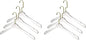 YBM Home Quality Acrylic Clear Hangers Made of Clear Acrylic for a Luxurious Look and Feel for Wardrobe Closet, Clothes Hangers Organizes Closet, Men, Gold w/Flat Hook, 4104-6