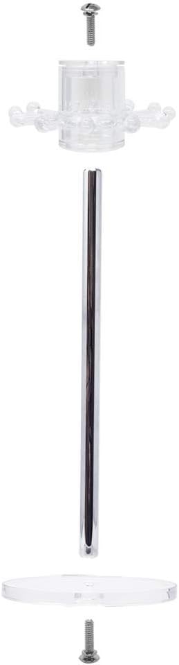 Isaac Jacobs Clear Acrylic Necklace Holder (12 Rotating Hooks) – Hanging Chain Organizer, Sleek & Sturdy Stand for Jewelry – Storage Solution- Bedroom- Bathroom - Countertop - Nightstand