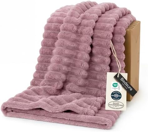Bedsure Soft Twin XL Blanket for Bed Dorm Pink 66"x90" by BEDSURE