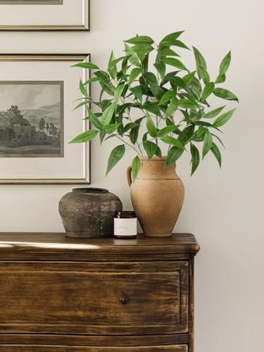 Briful Eucalyptus Stems 39.5 '' Tall, Artificial Branches for Vase Round Year Faux Greenery Stems Realistic Green Eucalyptus Leaf Plant Sprays for Home Decor Indoor Party Wedding, Set of 3 - Image 4