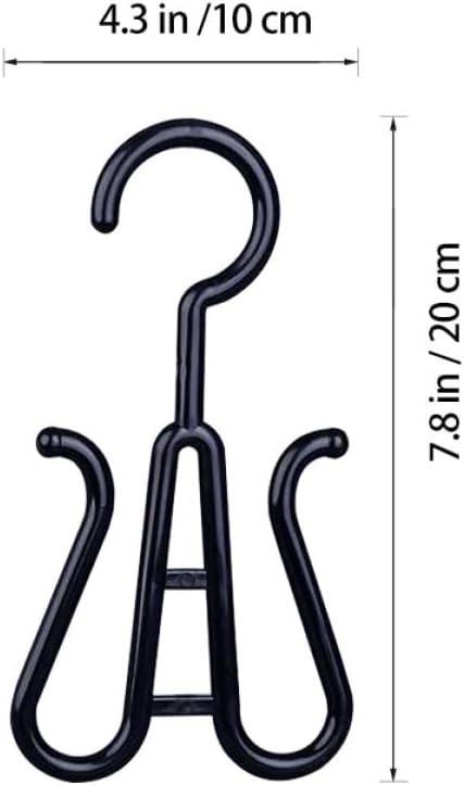 SEWACC 10-pcs Black Plastic Shoe Hanging Organizer Hooks Slipper Drying Rack Closet Boot Hangers for Home Dorm Storage