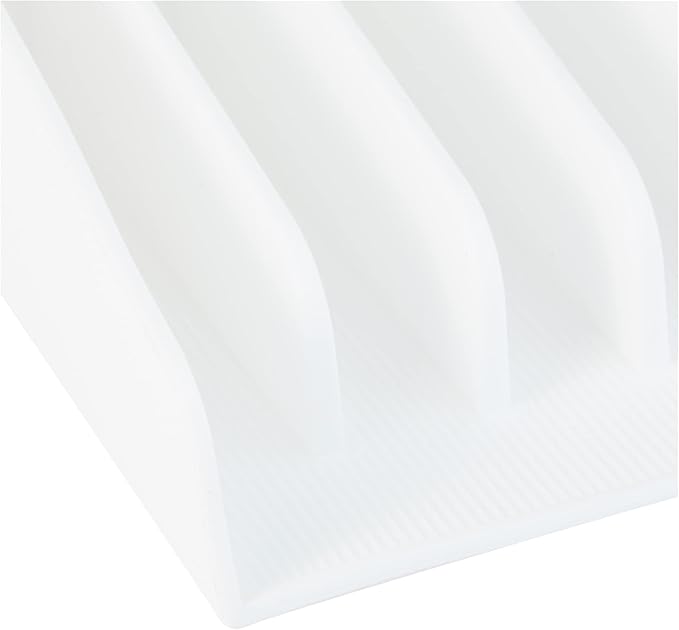 iDesign The Sarah Tanno Collection Silicone Makeup Palette Holder and Cosmetic Organizer, White