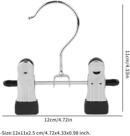 Boot Hangers, Double Adjustable Clips Multi-Functional Pants Hangers Travel Portable Hanging Clips Boot Organizer Boot Holder for Laundry Home Set of 6