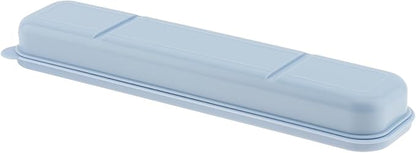 1pcs Portable Flatware Box Travel Tableware Storage Case Box, Utensil Case Flatware Storage Box for Cutlery Kit, 9.84 x 2.40 inch (Blue)