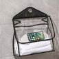 Transparent Bathroom Hanging Clothes Bag Dorm Supplies Dorm Room Essentials Waterproof Shower Storage Organizer (Black,Upgraded version)