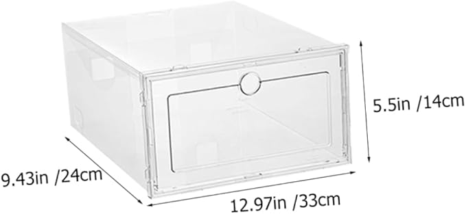 4pcs Shoe Box Shoe Rack Stackable Storage Boxes for Organization Sneaker Pp Material Home Dorm Storage