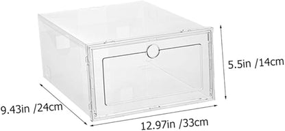 4pcs Shoe Box Shoe Rack Stackable Storage Boxes for Organization Sneaker Pp Material Home Dorm Storage