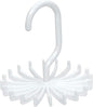 VOSAREA Rotating Tie Hanger Rack Organizer Non-Slip Degrees Tie Storage for Ties Scarves White Plastic Space Saver for Closets Easy to Use No Installation Required