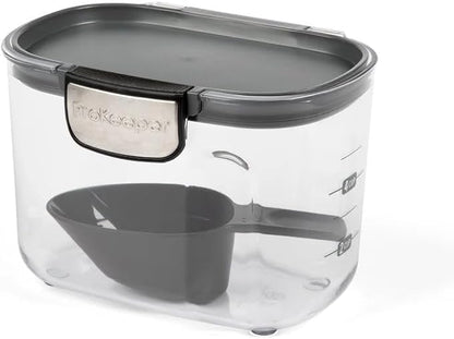 ProKeeper+ by Progressive International Clear Plastic Airtight Food Baker's Kitchen Storage Organization Container Canister Set with Magnetic Accessories (Specialty Flour 1.5-Quart)