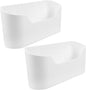 2pcs Wall Mount Kitchen Organizer No Drilling Cabinet Door Storage Box for Sundries Easy Install Adhesive Basket for Office Bathroom and Pantry Elegant Design for Home Decor