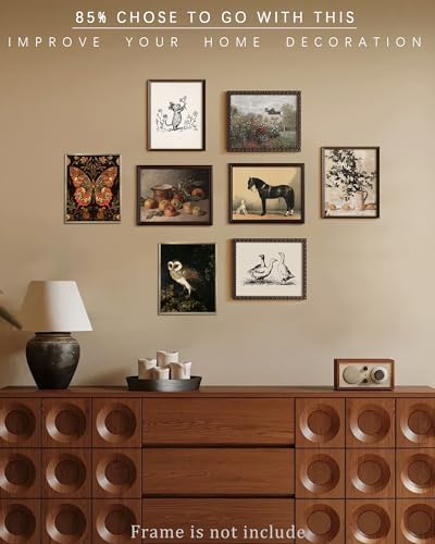 Vintage Horse Wall Art for Home Decor, Rustic Farmhouse Wall Decor Horse Canvas Artwork, Classical Animal Farm Aesthetic Picture Poster Equestrian Wall Art for Bathroom, Living Room, Desktop - 8x10Inch Unframe - Image 6