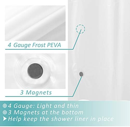 Mrs Awesome 70x60 Short Shower Curtain Liner Frosted - Image 2