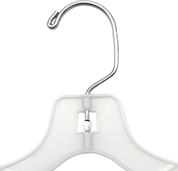 NAHANCO Children’s Plastic Shirt Hangers, Super Heavy Weight - 12" White (Pack of 100), Made in USA