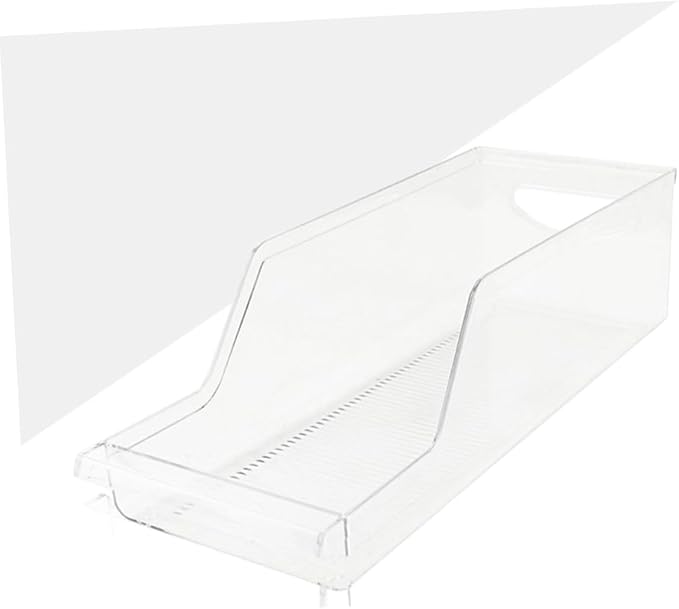 COLLBATH Beverage Can Dispenser Clear Storage Box for Refrigerator and Pantry Organization Stackable Holder for Drinks Safe Food-grade Material Easy Access