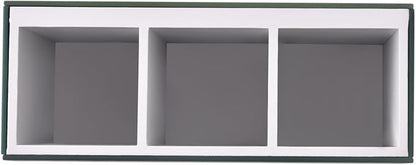 Mirrored Makeup Brush Holder Organizer, 3 Compartments Cosmetic Brush Storage Holders, Crushed Diamond Remote control holder, Pen and Pencil Holder for Desk, Eyeliners Display Case for Vanity