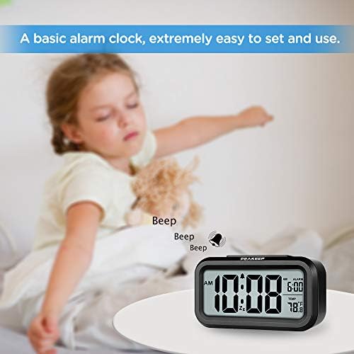 Peakeep Night Light Digital Alarm Clock Battery Operated Indoor Temperature - Image 2