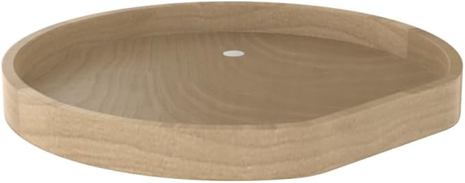 Lazy Daisy Banded Wood D-Shaped Lazy Susan for Corner Wall Cabinets w/Swivel Bearing