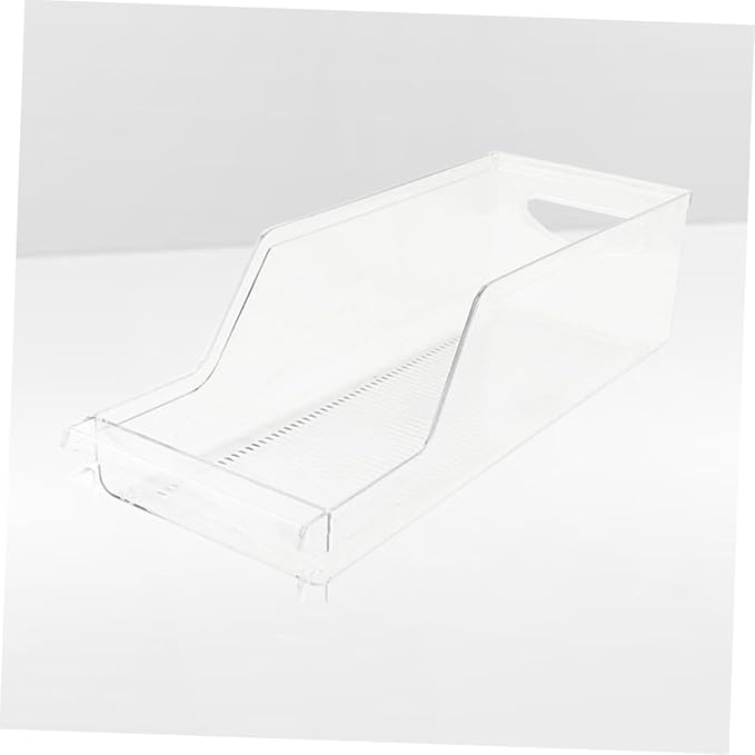Clear Beverage Storage Rack Stackable Fridge Holder for Cans Food-grade Material Space-saving Organizer for Pantry and Kitchen Efficient Drink Dispenser