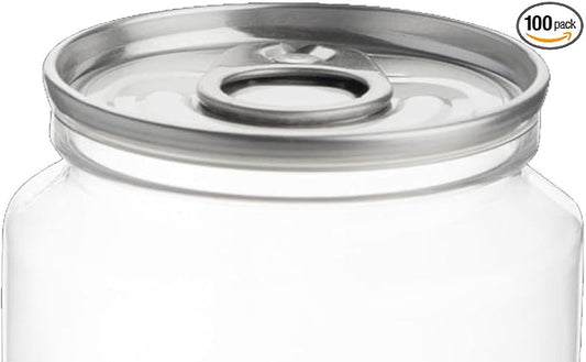 Hammont Aluminum Ring Pull Can Lids - Sealable Lids for Any Cans in Hammont Line - 100PK