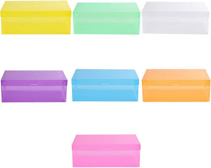 SHINEOFI 7pcs Colorful Shoe Storage Boxes Set Stackable Foldable Pp Plastic Shoe Organizer with Thickened Flip Lids Multi-color Containers for Home Closet Storage 27.5×18×9.5cm