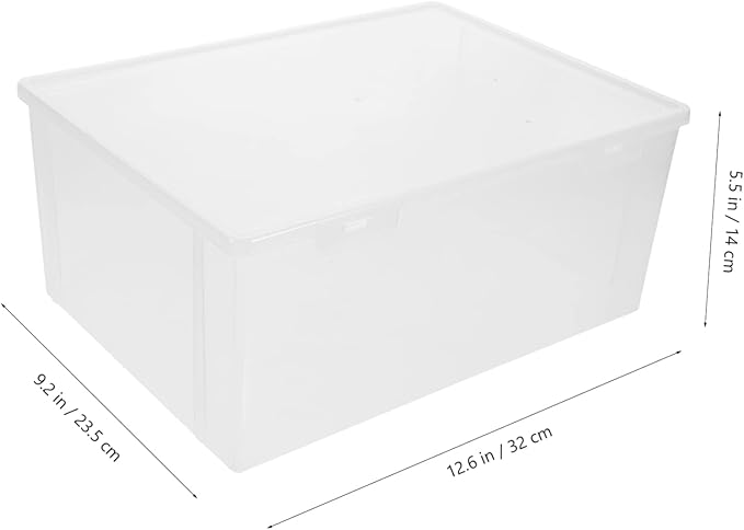 Stackable Shoe Storage Box Thickened Plastic Shoe Organizer with Lid Spacious Sneaker Containers for High Heels Boots and More for Closet Under Bed Storage