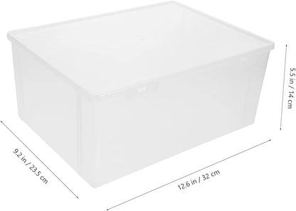 Stackable Shoe Storage Box Thickened Plastic Shoe Organizer with Lid Spacious Sneaker Containers for High Heels Boots and More for Closet Under Bed Storage