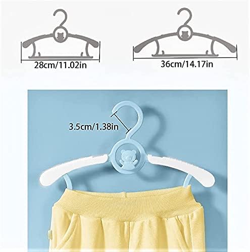 HGYZE Baby Nursery Closet Hangers, Non-Slip and Extendable Laundry Infant Pant Hangers for Newborn Clothes - 20pcs Colourful Gifts - Adjustable Children Coat Hanger for Girl Boy Toddler Kid, Colorful
