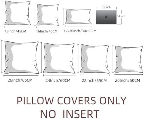 Fancy Homi 4 Packs Decorative Throw Pillow Covers for Living Room Couch Bed, Modern Farmhouse Boho Home Décor Accent Cushion Case, 16" x 16", Green Series - Image 7