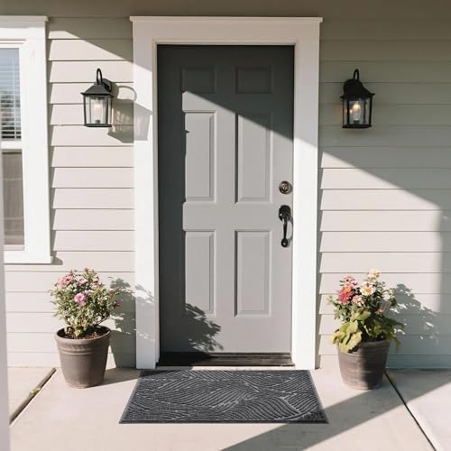 Yimobra Doormat Outdoor Entrance 36x24, Non-Slip Indoor Mat, Dark Grey - Image 3