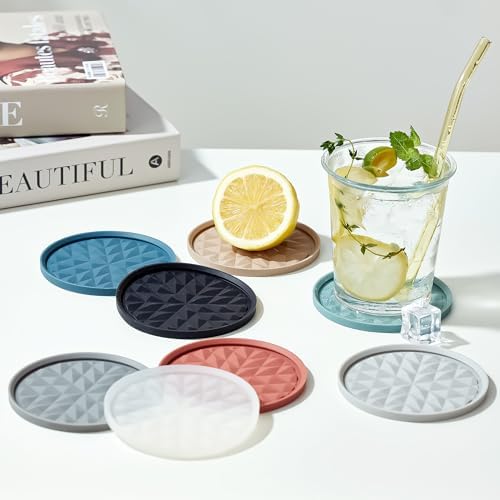 Silicone Drink Coasters Set of 4, Coaster for Desk - Image 2