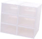 6pcs Stackable Shoes Storage Box Thickened Plastic Shoe Organizer for Women Space-saving Containers for Closets and Dorm Rooms White