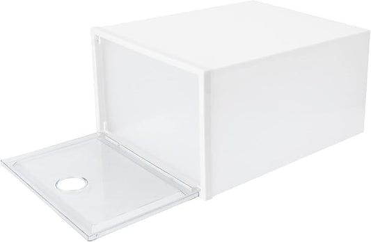 MAGICLULU 1pc Plastic Shoe Storage Box Creative Design Stackable Shoes Container for Easy Organization Capacity for Seasons