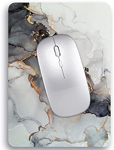 Audimi Small Mouse Pad 6 x 8 Inch, Mini Mouse Pad Thick for Laptop Wireless Mouse Home Office Travel, Portable & Washable (Grey Marble) by Audimi