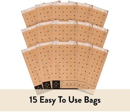 Formaticum - 45-Pack Cheese Storage Bags - 6.25 x 11 Wax Paper Bags to Keep Cheese or Charcuterie Fresh - Professional Grade Cheese Paper for Wrapping Cheese - Porous Brown Paper Bags From France
