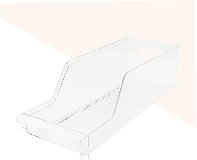 Zerodeko Beverage Storage Rack Organizer for Refrigerator – Beverage Can Dispenser Removable Divider Plastic for Pantry and Kitchen 6-Can Capacity