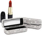 Lipstick Bling Rhinestone Crystal Case Storage Organizer Box with Mirror for Women's Lipstick Holder-Cosmetic Storage Kit (Full silver)