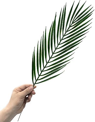 Artificial Tropical Palm Leaves Stems 12 Pcs, Fake Monstera Plants Areca Leaf Plants Faux Greenery Bushes Realistic Farmhouse Plant for Home Kitchen Garden Bathroom Decor Outdoor Indoor Decoration - Image 4