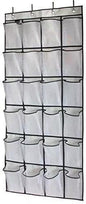 for MISSLO Over The Door Shoe Organizer 24 Large Mesh Pockets, White