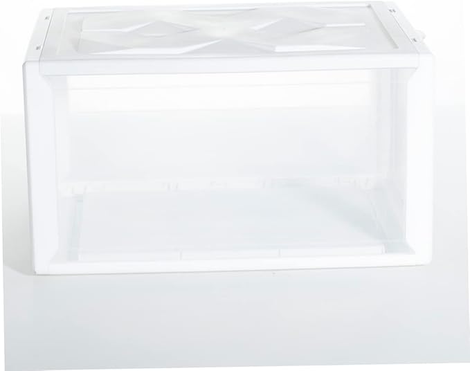 GLEAVI Plastic Shoe Box for Basketball Shoes 36x26x20CM for Home and Closet Organization