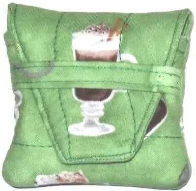 Tea Bag Wallet in a Small Teabag Shape, Sunflowers or Honey Bee Fabric Print, Your Choice, Handmade, Quilted