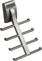 TAG Hardware Premium Space Saving Eight Tie Storage Hook Cleat Mount Organizer Rack for Home and Business (Slate)