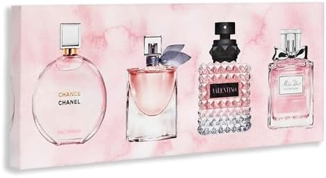 'Pink Fashion Fragrance Bottles'| Canvas Art - Image 2