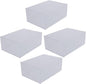 4Pcs Transparent Stackable Shoe Boxes PP Plastic Storage Containers for Closet and Hallway Organization Space-saving Shoe Organizer with High Load Capacity for Home Use