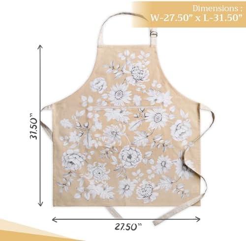 Maison d' Hermine Aprons for women with Pocket 100% Cotton (27.50"x31.50") - Image 4