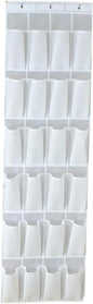 GLEAVI 24pcs Door Shoes Storage Hanging Bag Practical Cloth Organizer for Keys Phone and Sundries White for Tidy Homes and Efficient Organization