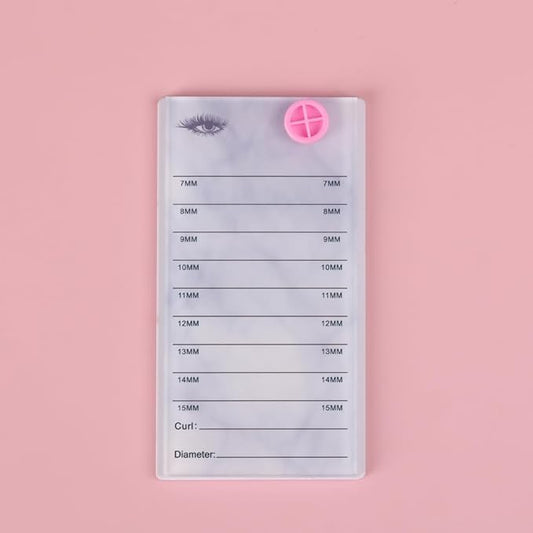 Acrylic Eyelash Pallet For 8 Layers Storage Organizer, Grafting False Eyelashes With 7-15mm Scale Glue Cup Palette, Cosmetic Beauty Extension Supplies (A Marble White Pallet)